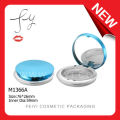 Blue Plastic Compact Powder Case with Mirror